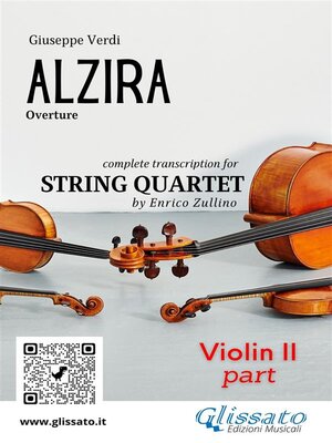 cover image of Violin II part of "Alzira" for string quartet